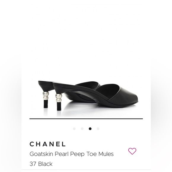 Chanel Open Peep Toe Mules | Poshmark