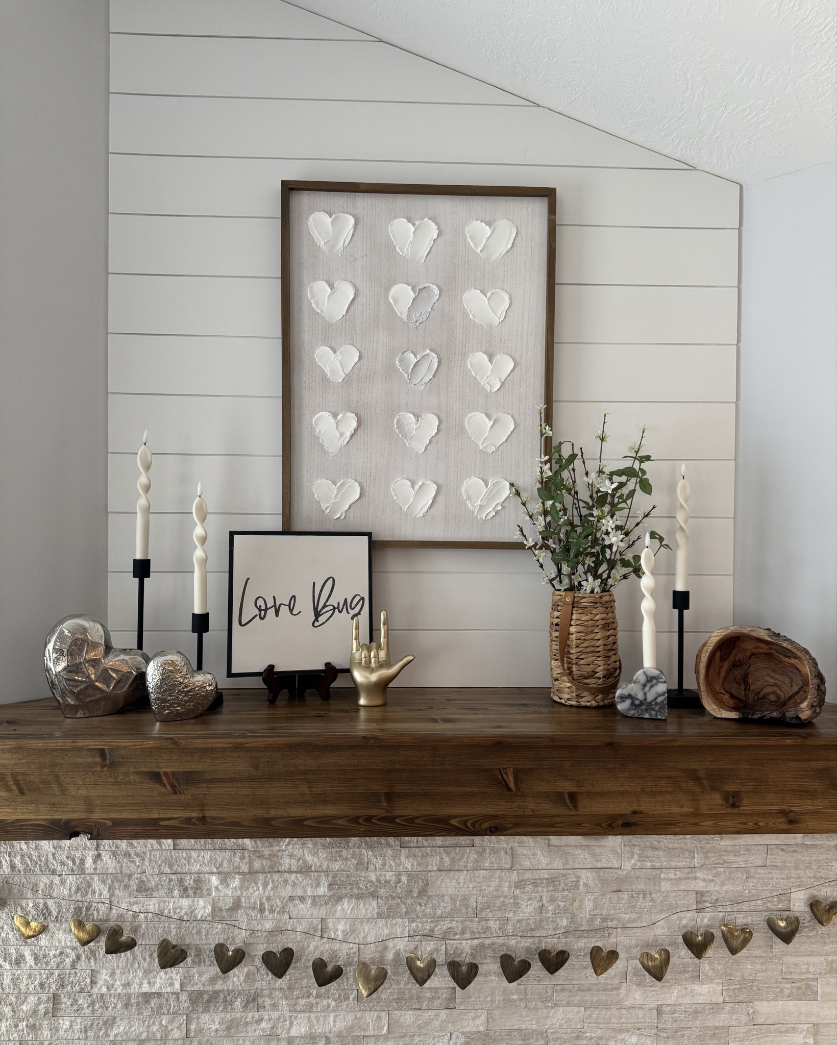 Valentine’s Day Mantle, but make it neutral. 
I’m loving how soft and cozy this Valentine’s mantle turned out with layered neutrals, mixed metal accents, and a few sentimental pieces that make it feel personal and timeless. From the sculptural candlesticks to the subtle heart details, everything feels elevated without being overdone. The best part? I actually created the canvas myself, and it ended up being the perfect statement piece. Linking what I can plus some beautiful similar finds so you can recreate this look in your own space with ease. Simple, cozy, and full of heart. 

valentines day mantle decor • neutral valentines decor • modern farmhouse mantle • valentines mantle styling • neutral home decor • mixed metal home decor • minimalist valentines decorations • farmhouse valentines decor • heart home decor • neutral seasonal decor • living room mantle decor • valentines home styling • cozy neutral decor • handmade wall art • neutral valentines mantle

#ValentinesDayDecor #NeutralValentines #ModernFarmhouseDecor #MantleStyling #NeutralHome #ValentinesMantle #FarmhouseStyle #HomeDecorInspo #CozyHomeDecor #NeutralDecorLover #MixedMetalsDecor #MinimalValentines #SeasonalDecor #LTKHome #StyledMantle #HeartDecor #NeutralAesthetic #SimpleDecor #HomeStylingIdeas #ValentinesHome


#LTKFindsUnder100 #LTKHome #LTKSeasonal