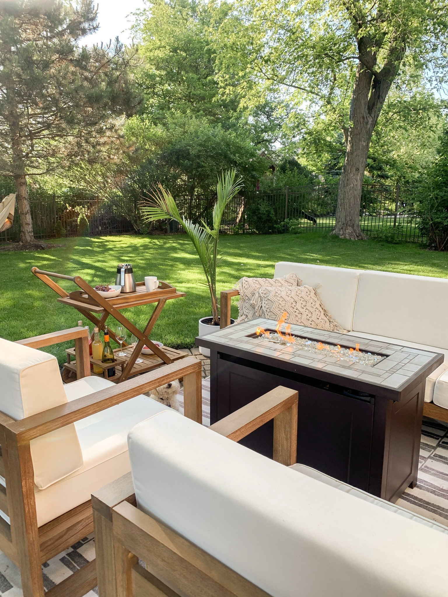 Fire and ice coffee table bar cart outdoor furniture 

#LTKSeasonal #LTKSummerSales