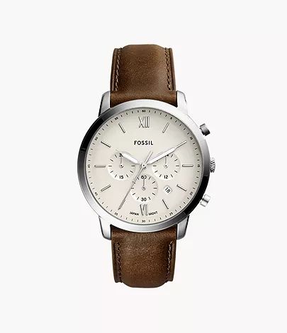Neutra Chronograph Brown Leather Watch | Fossil (US)