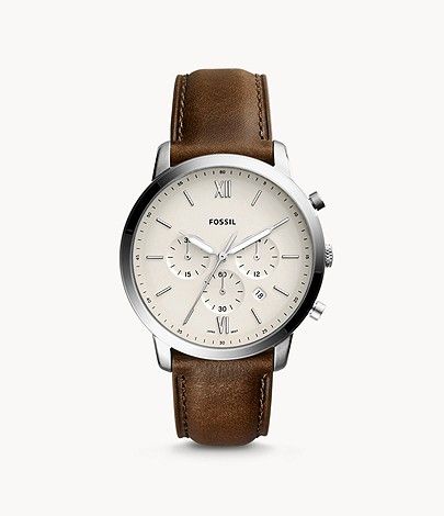 Neutra Chronograph Brown Leather Watch | Fossil (US)