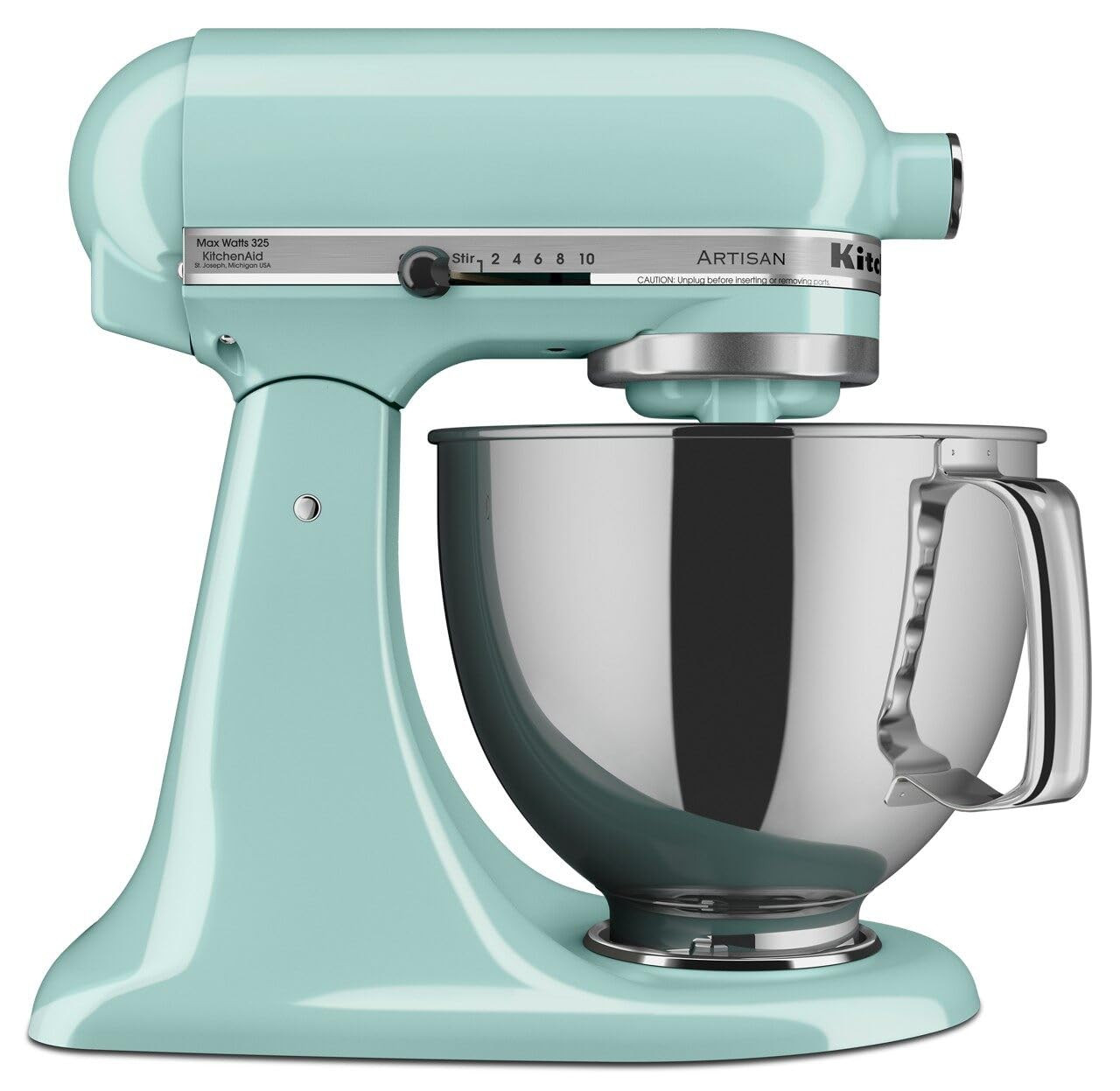 KitchenAid Artisan Series 5 Quart Tilt Head Stand Mixer with Pouring Shield KSM150PS, Ice Blue | Amazon (US)