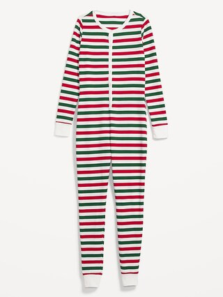 Matching Printed Thermal-Knit One-Piece Pajamas for Women | Old Navy (US)