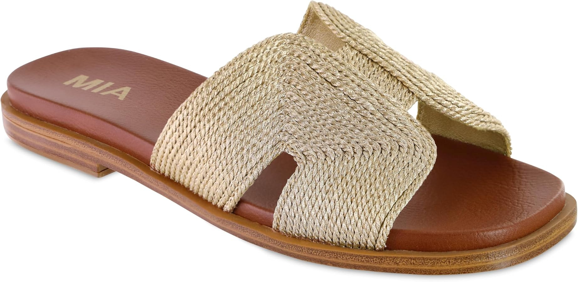 MIA Women's Dia Woven Flat Slide Sandals | Amazon (US)