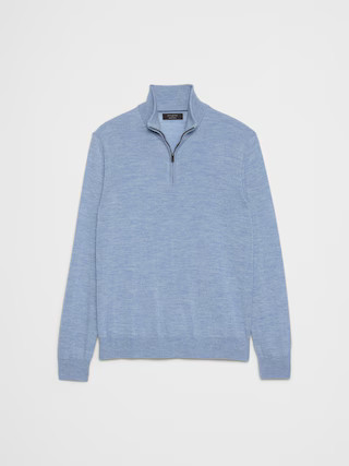 Merino Wool Half-Zip Sweater | Banana Republic Factory