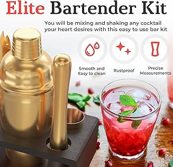 Highball & Chaser Cocktail Shaker Set: Bartender Kit for Home Bar Mixology Cocktail Bar Set Plus ... | Amazon (US)