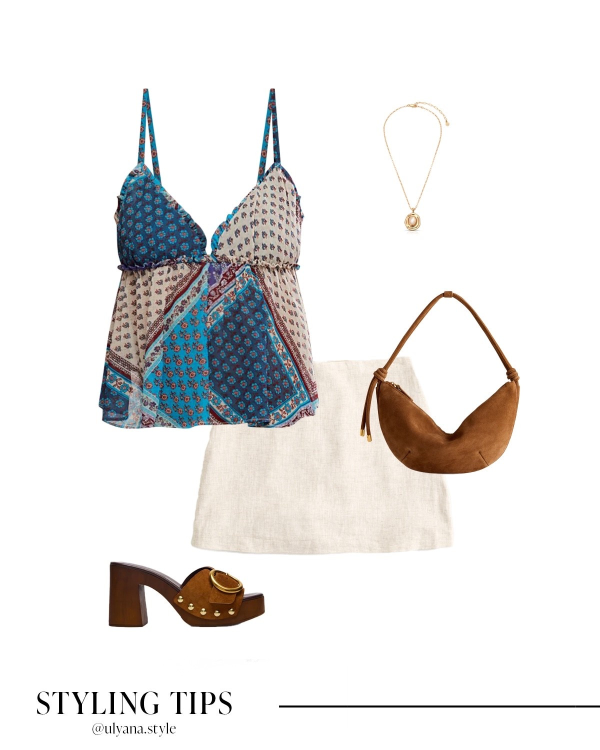 Wearing this floaty tank top and linen mini skirt combo on repeat this summer. Styled it with suede platform sandals, a shoulder bag, and a simple pendant necklace for an elevated summer outfit. It's perfect for vacation outfits, brunch with friends, or exploring on a weekend getaway. 

Summer outfits | summer tops | summer bag | summer concert outfit | easy summer outfit | summer night out | skirt outfits | skirt and top | linen mini skirt | beach tops | cute tops | date night outfit | date night tops | ruffle top | platform sandals | brown sandals | hand bags | hobo bags | brown bag | suede bag | 

#LTKSeasonal #LTKU #LTKSaleAlert #LTKPetite #LTKFindsUnder50 #LTKFindsUnder100 #LTKStyleTip #LTKTravel #LTKShoeCrush #LTKItBag