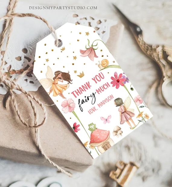 Editable Fairy Favor Tags Enchanted Forest Birthday Thank You - Etsy | Etsy (US)