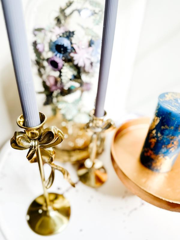 Gold Bow Metal Candleholder | Anthropologie (US)