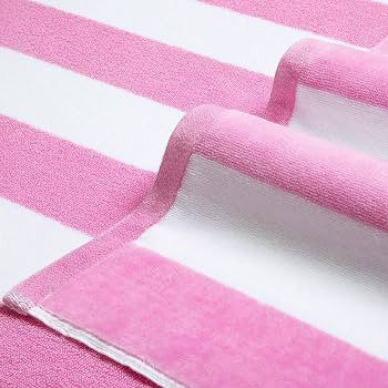 Large Oversized Beach Towel - Big Cotton 36 x 70 Inch Striped Pool Towel, Large Cabana Soft Swimm... | Amazon (US)