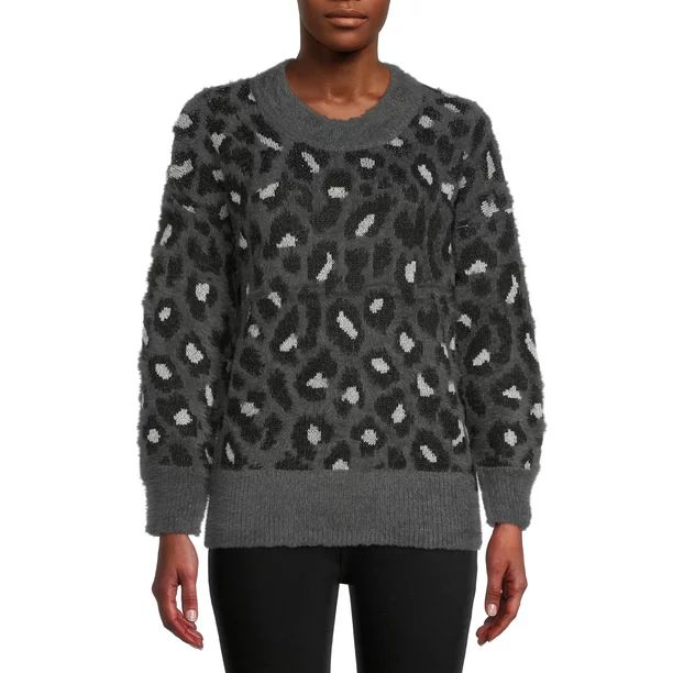 Time and Tru Women's Eyelash Pullover Sweater | Walmart (US)