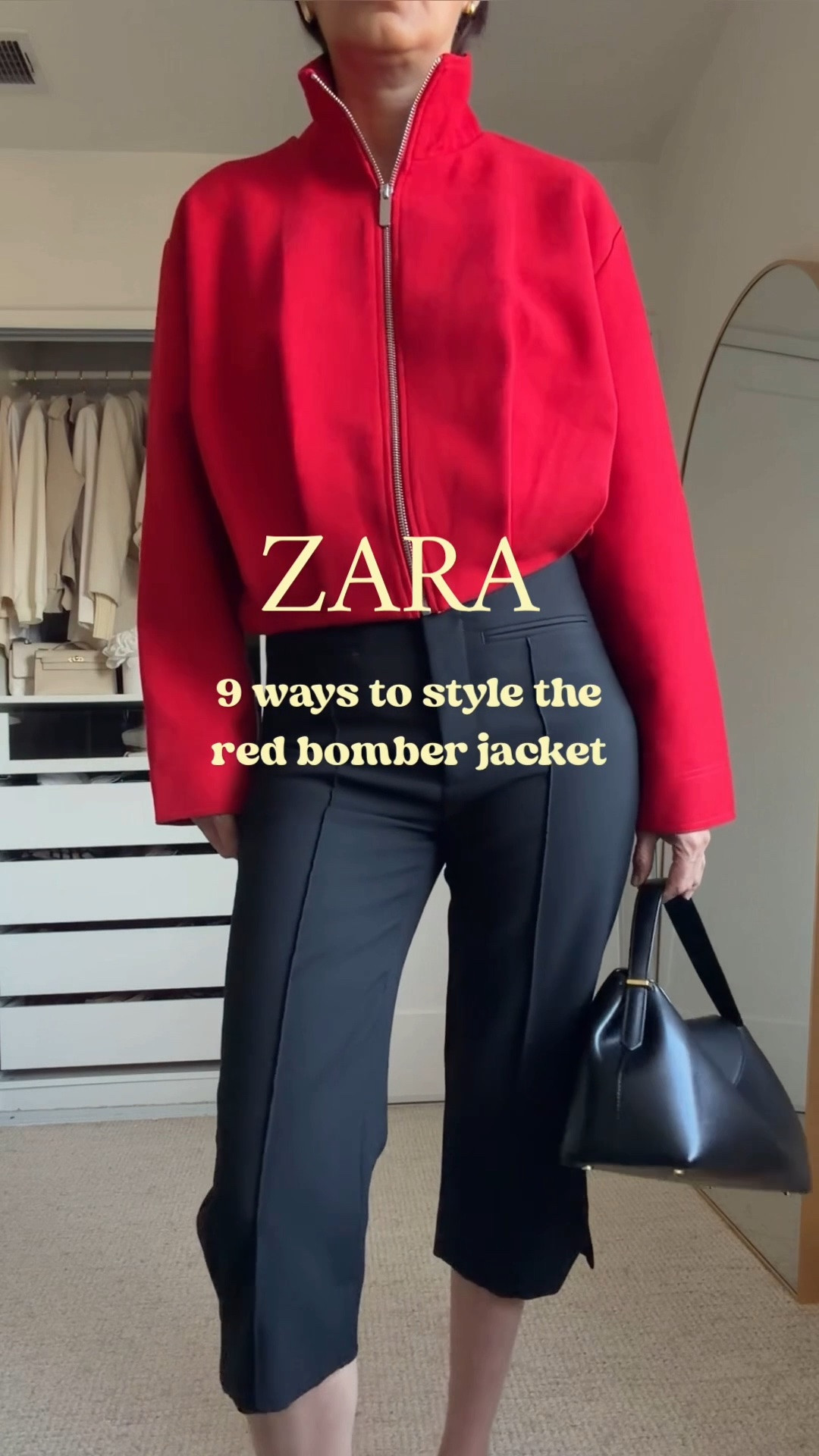 9 ways to style the Zara red bomber jacket ❤️ One statement jacket, NINE completely different outfits!

A red bomber jacket may look like a bold piece, but it’s surprisingly versatile. I styled it 9 ways—from sporty and casual to more polished looks—to show how easily you can make this trend work with pieces already in your wardrobe.

➡️ Zara red bomber jacket — wearing size XS

➫ MY BODY MEASUREMENTS FOR YOUR REFERENCE
Bra: 32C (81 cm)
Waist: 26” (66 cm)
Hips: 38” (96.5 cm)
Height: 5’7” (170 cm)

Zara red bomber jacket | red bomber jacket | how to style a bomber jacket | red jacket outfit | Zara outfit ideas | Zara fall fashion | bomber jacket outfit | fall jacket trends | fall outfits | casual chic outfits | sporty chic outfit | fashion over 40 | fashion over 50 | Zara new arrivals
@Zara 
#ZaraStyle #RedBomberJacket #FallOutfits #LTKStyle

#LTKSeasonal #LTKOver40 #LTKgrwm
