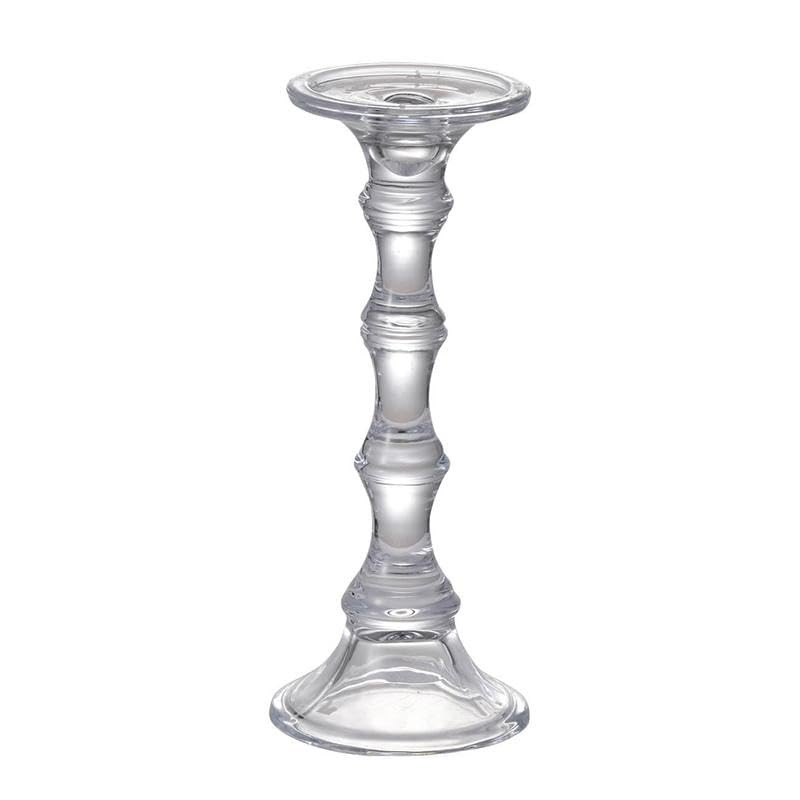 D4.7x12 Elegant Crystal Glass Taper Pillar Candle Holder - Vintage Style for Romantic Home Décor | Amazon (US)