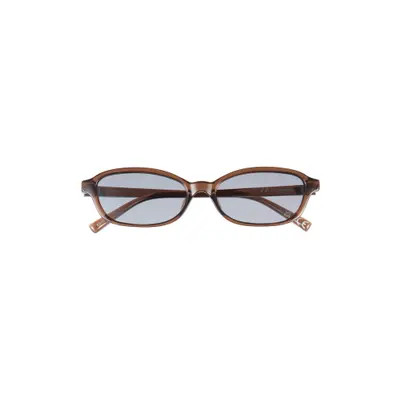 Le Specs Honey Pot 55mm Oval Sunglasses in Black /Brown Mono at Nordstrom | Nordstrom