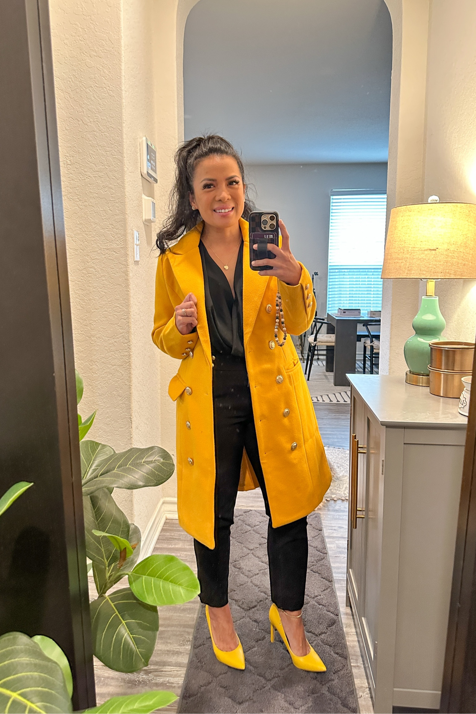 Love a good black and yellow business casual combo! This peacoat was a showstopper! 

#LTKFindsUnder100 #LTKWorkwear #LTKStyleTip