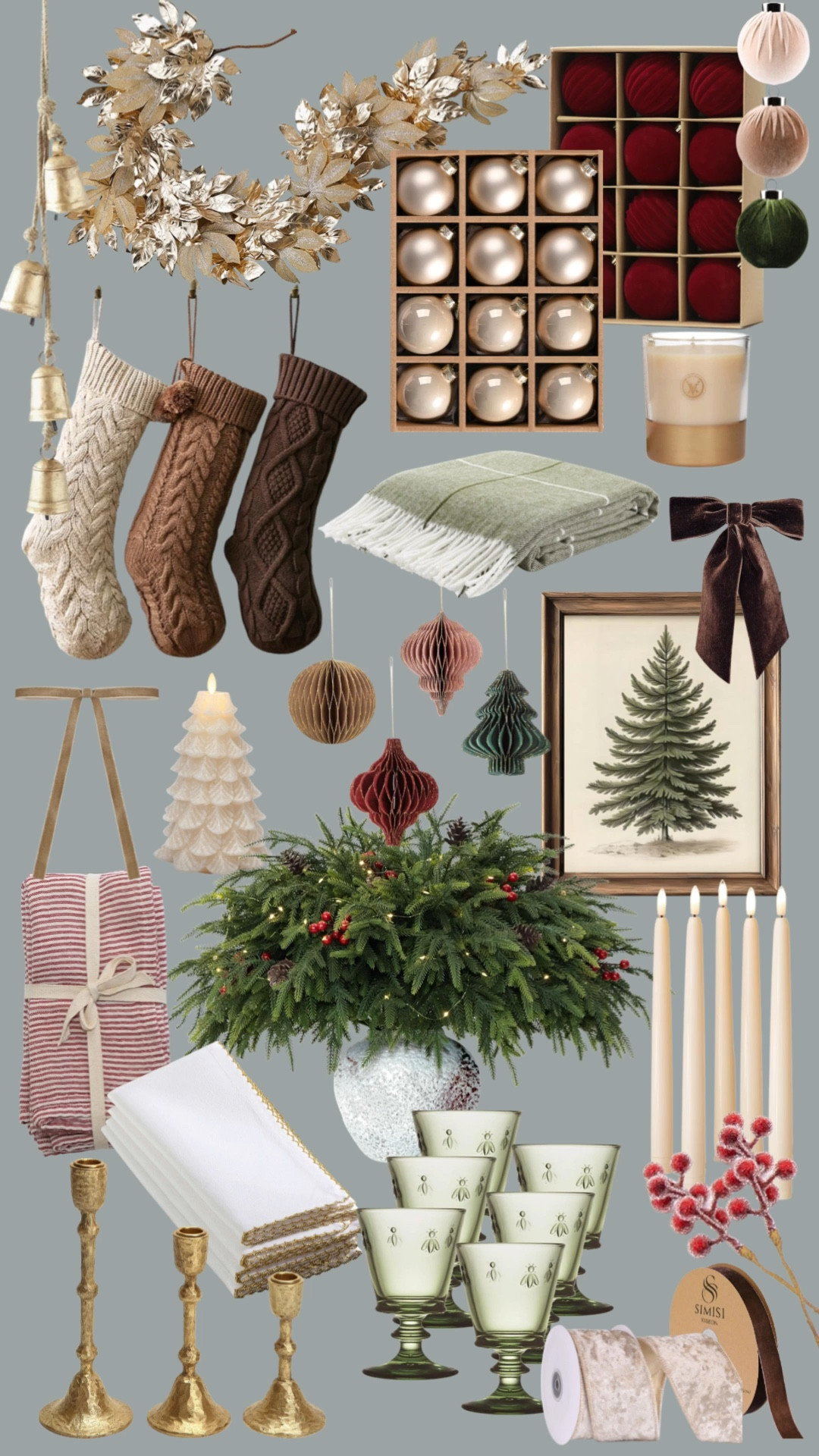 A cozy Christmas decor edit with classic greens, golds and layered textures for the season! 

#LTKSeasonal #LTKHome #LTKHoliday