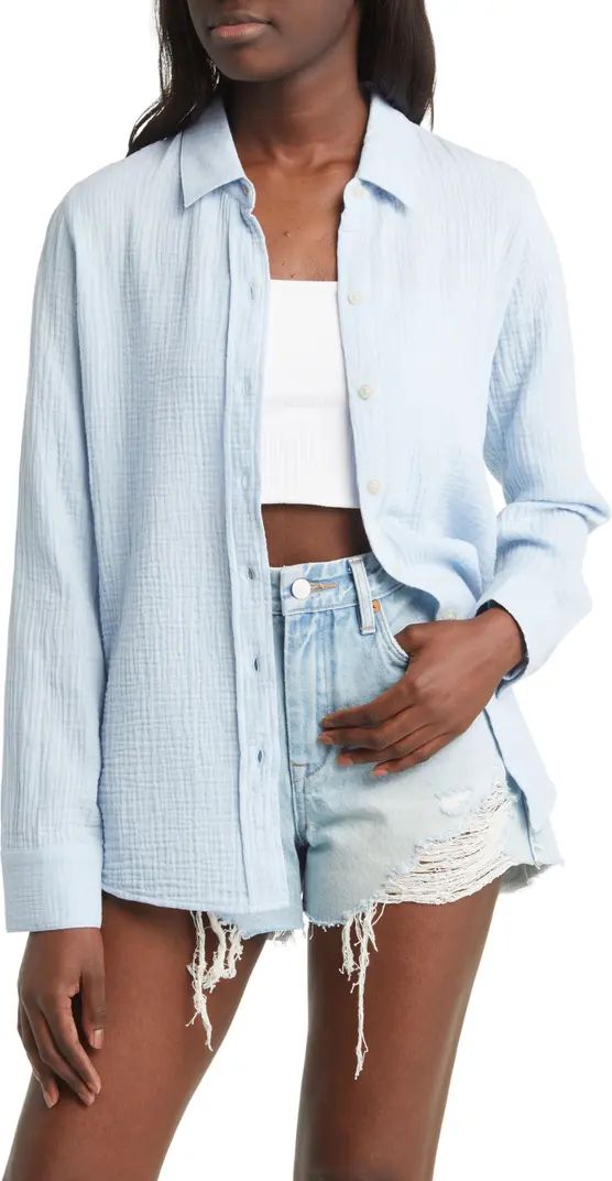 Gauze Button-Up Shirt | Nordstrom