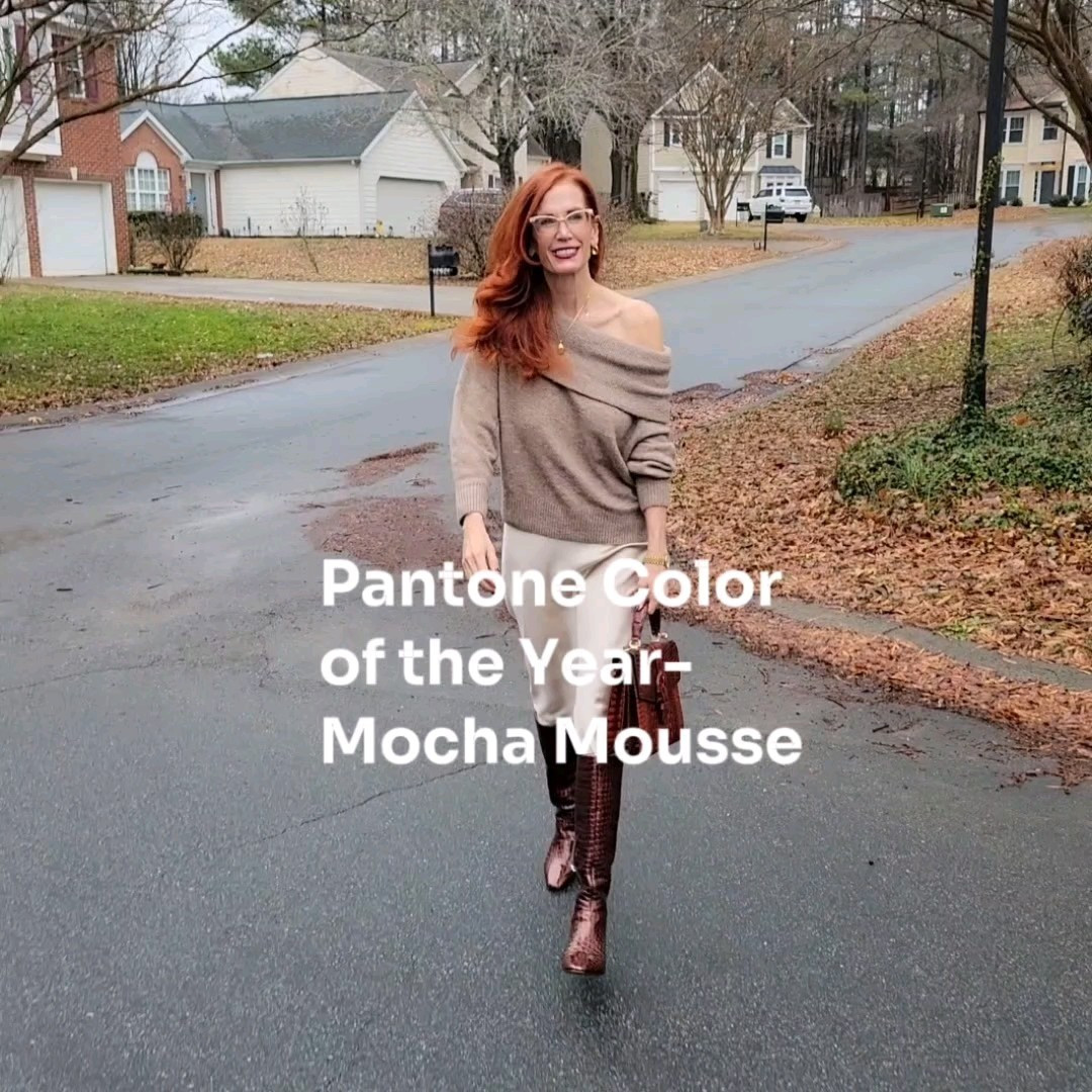Silk skirt under $60, a warm knit sweater and new @francosarto boots. TtsEnjoy Mocha Mousse the Pantone Color of the year

#LTKSeasonal #LTKOver40 #LTKFindsUnder100