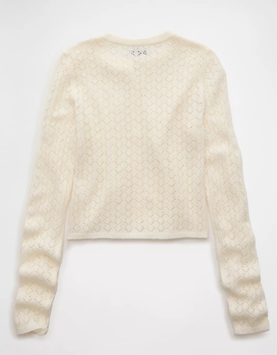 AE Fitted Crew Neck Cardigan | American Eagle Outfitters (US & CA)