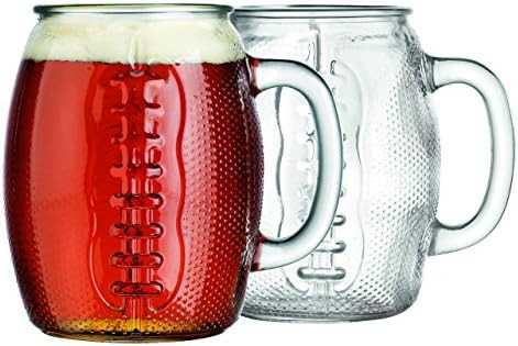 Oktoberfest 37 Oz Football Fan Glass Cups Fun Jumbo Drinking - Great For Beer, Mead, & Ale, Stein Mu | Amazon (US)
