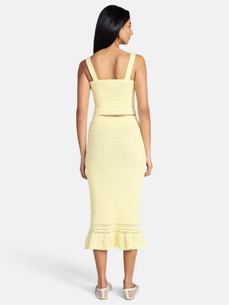 Madden NYC Women's Crochet Tank Top and Skirt Set, 2-Piece, Sizes XXS-XXL | Walmart (US)
