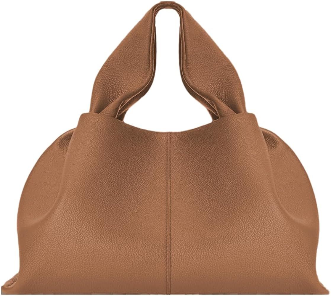Fashionable square genuine leather dumpling bag, multifunctional shoulder crossbody handbag, uniq... | Amazon (US)