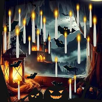 Halloween Decorations Floating Candles, 15 PCs Floating Candles with Remote, Flickering Warm Ligh... | Amazon (US)