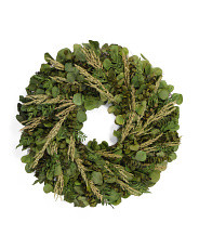 22in Real Preserved Eucalyptus Wreath | Marshalls