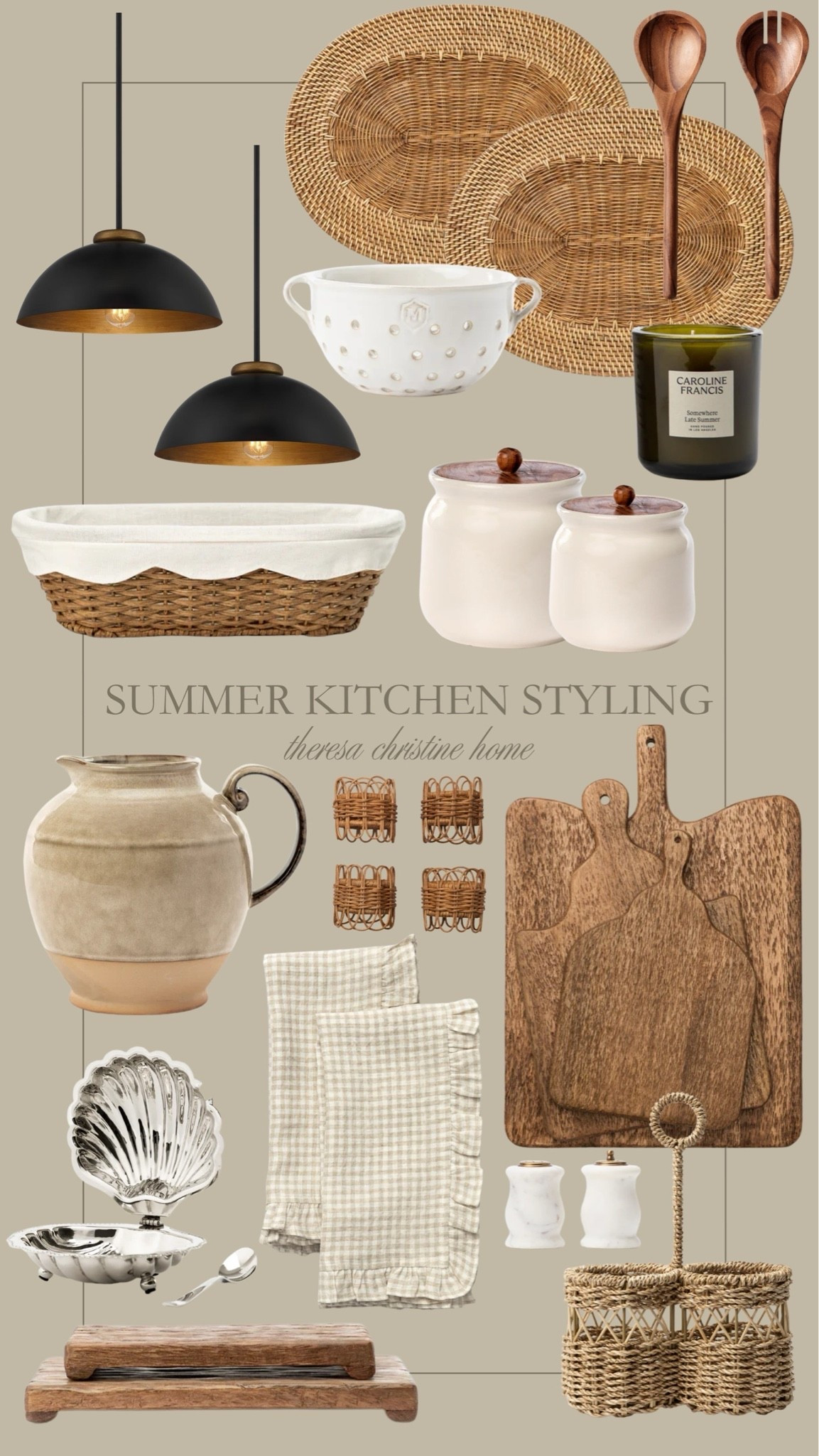 Summer kitchen styling 🤍 The prettiest neutrals and light & airy decor for a summer kitchen space!