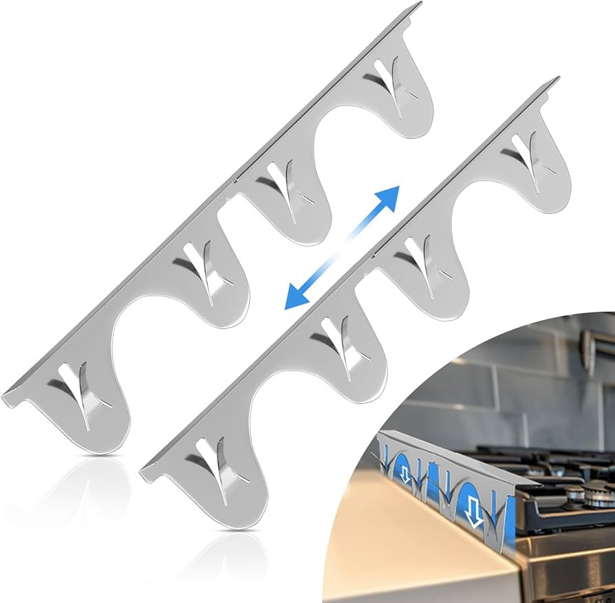 Stove Gap Covers Stainless Steel, 2 Pack, Stove Gap Filler, Stove Gap Guard, Range Trim Kit, Heat... | Amazon (US)