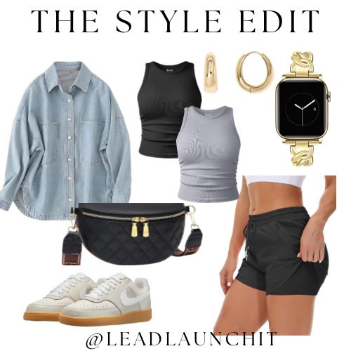 ✨ THE STYLE EDIT ✨
Effortless, sporty, and chic — this look is perfect for running errands, weekend walks, or casual hangs. I’m loving the layered textures, gold accents, and those comfy-cute shorts paired with classic sneakers.

🖤 Linked everything on my LTK so you can recreate the vibe!
Tap to shop + follow me on LTK 👉 [https://www.shopltk.com/explore/LeadLaunchit?utm_campaign=creator_shop_share_template_flow&utm_source=ioscreatorapp]

#LTKfit #LTKstyle #casualoutfit #sportychic #everydaylook #LTKsummer #LTKunder50 #leadlaunchit

#LTKActive #LTKSummerEdit