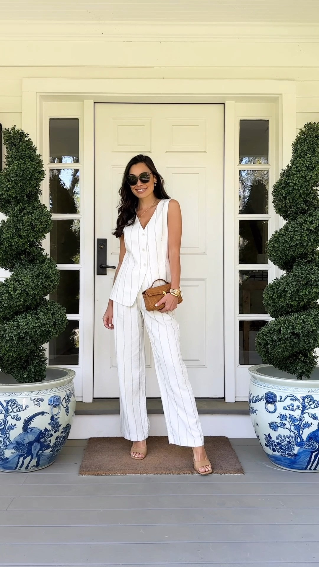 Fun pantsuits under $100! Spring fashion, date night outfit, trousers, workwear, pants, vest, matching set. 

Sizing:
Vest - size down
Stripe pants - size down
Black and white pants - true to size

#LTKFindsUnder100 #LTKWatchNow #LTKWorkwear