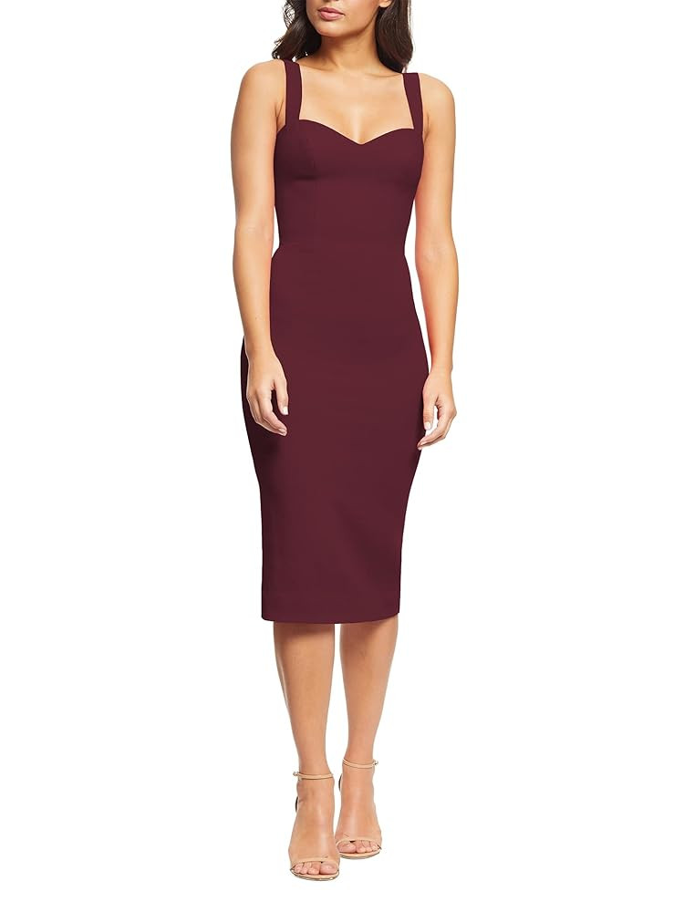 Dress the Population Women's Nicole Sweetheart Neck Bodycon Midi Dress | Amazon (US)