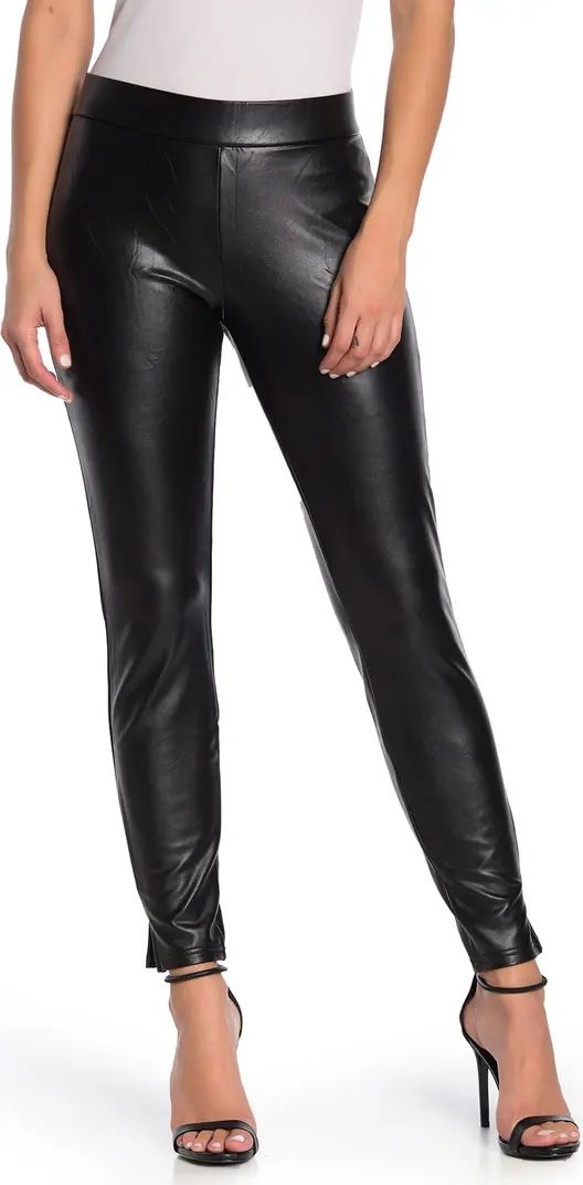 Faux Leather Side Slit Leggings | Nordstrom Rack