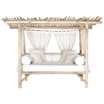 Nikki Teak Wooden Patio Daybed | Wayfair North America