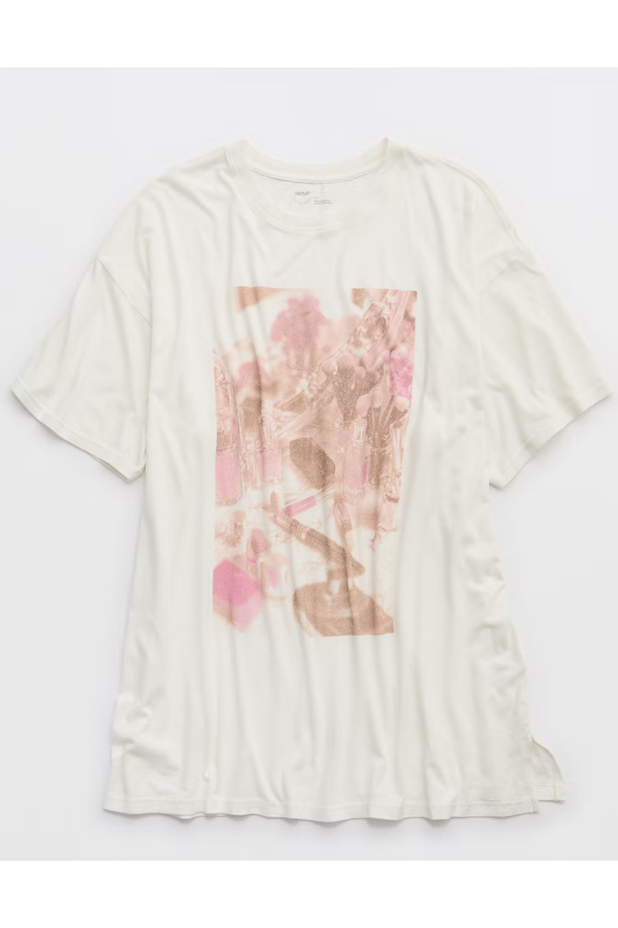Aerie Sleep Happens Night Tee Women's Natural XXS | American Eagle Outfitters (US & CA)