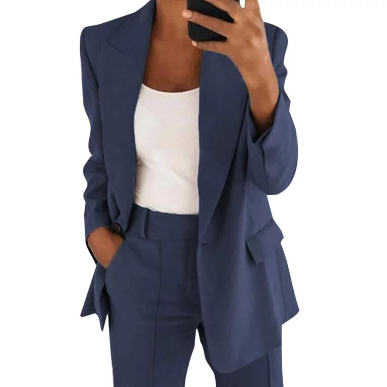 UKAP Womens Casual Long Sleeves Open Front Basic Solid Formal Blazer Jacket Coat Outwear S-5XL fo... | Walmart (US)