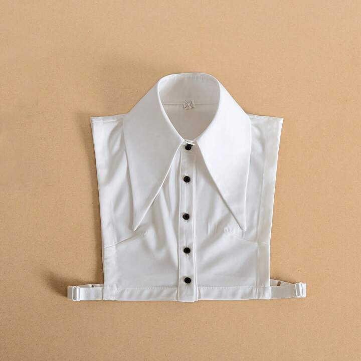 One Women\ Detachable False Collar Semi-Shirt Pointed Triangle Flipped False Collar Dickey Collar... | SHEIN