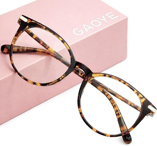 Gaoye Blue Light Blocking Glasses, Retro Round Eyewear Frame Anti Eyestrain Computer Glasses for ... | Amazon (US)