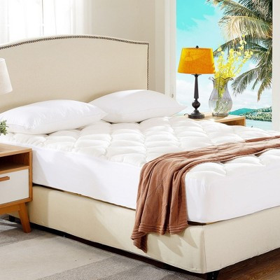 Cheer Collection Rayon from Bamboo Mattress Topper with Fitted Skirt (Full) | Target