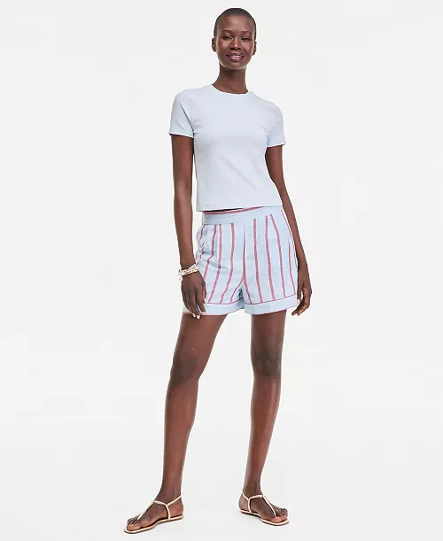 Women’s Linen Blend Pull On Shorts | Macy's