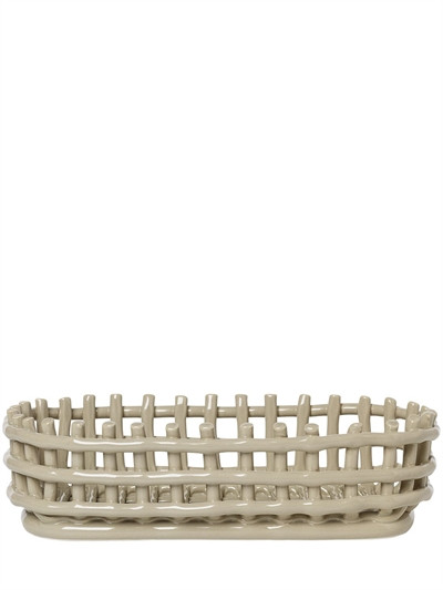 Ceramic basket - Ferm Living - Home | Luisaviaroma | Luisaviaroma