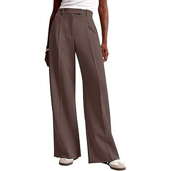 NIMIN Women Wide Leg Pants High Waisted Business Casual Work Trousers Dressy Pants with Pockets | Amazon (US)