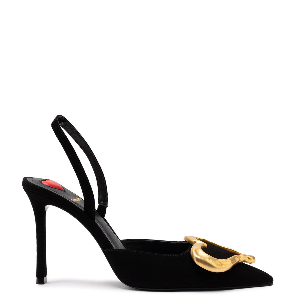Amore Pump In Black Leather | Larroude
