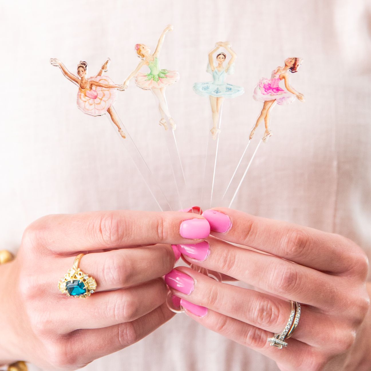 Nutcracker Ballerinas Acrylic Stir Sticks Set of 4 (Variety Pack) — Simply Jessica Marie | Simply Jessica Marie