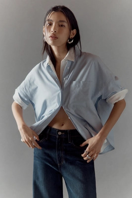 The Mabel Boxy Oxford Shirt by Maeve | Anthropologie (US)