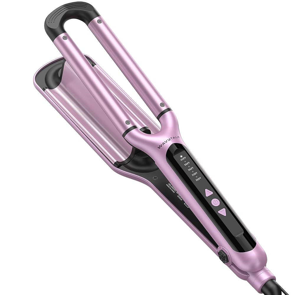 Wavytalk Curling Iron Beachy Waver, Hair Crimpers with 3 Barrel, Ceramic Curling Wand Adjustable ... | Amazon (US)