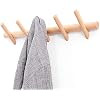 YOYAI Wood Coat Rack Wall Mounted Wall Rack with Hooks Hat Rack Towel Hanger Wood Wall Hooks Hang... | Amazon (US)