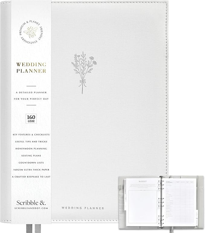 The Elegant Wedding Planner and Organiser for the Bride | Tissue Wrapped in a Gift Box | Thick Pa... | Amazon (UK)
