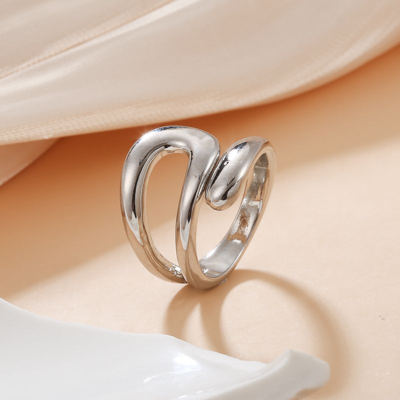 Silvery Geometric Open Ring Adjustable Luxury Jewelry Party - Temu | Temu Affiliate Program